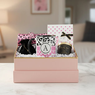 Mädchenteile und Tiere drucken Monogramm Tasse