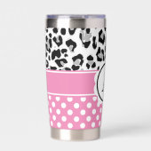 Mädchenteile und Tiere drucken Monogramm Thermobecher (Vorderseite)