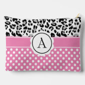 Mädchenteile und Tiere drucken Monogramm Zubehörtasche (Rückseite)