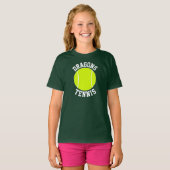 MädchenTennis mit eigenem Teamnamen oder Text-T -  T-Shirt (Vorne ganz)
