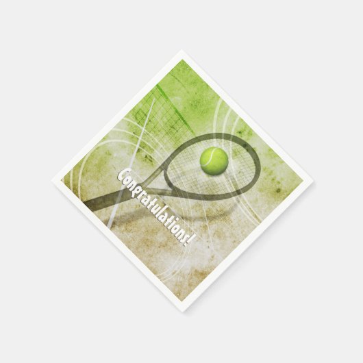 MädchenTennis personalisiert Serviette (Ecke)
