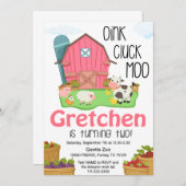 Mädchentiere 2. Geburtstagseinladung Einladung (Vorne/Hinten)