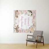 Mädchentiere mit Masken, Babydusche im Hintergrund Wandteppich (Beispiel (Horizontal))