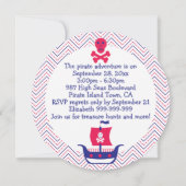 Mädchentreppe jedes Alter Geburtstagsparty Einladung (Rückseite)