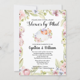 Mädchentuch per Post | Elegante Frühlingsflora Einladung