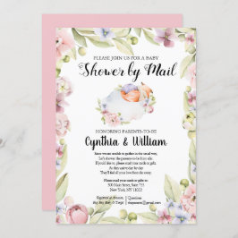 Mädchentuch per Post | Elegante Frühlingsflora Einladung