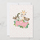 Mädchentuch per Post | Masked Safari Friends Einladung (Rückseite)