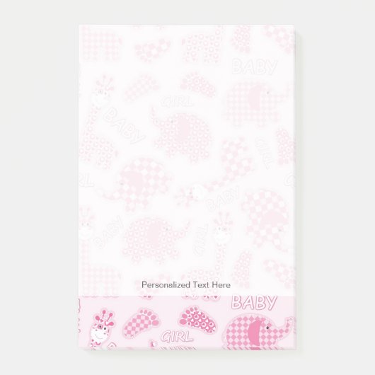 Mädchenunterlage Post-it Klebezettel (Vorderseite)