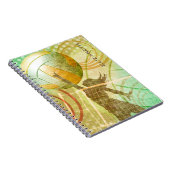 Mädchenvolleyball - Sonnengold personalisiert Notizblock (Rechte Seite)