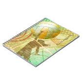 Mädchenvolleyball - Sonnengold personalisiert Notizblock (Linke Seite)