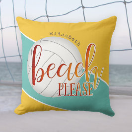 Mädchenvolleyball-Trend "Beach bitte!" Kissen