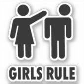 Mädchenvorschriften Aufkleber (Vorderseite)