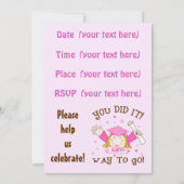 Mädchenvorschule / Kindergartenschülerpartei Einladung (Rückseite)