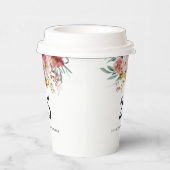 Mädchenwasserfarbe floreneditierbares Alter Geburt Pappbecher (Rechts)