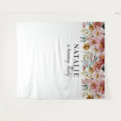 Mädchenwasserfarbe floreneditierbares Alter Geburt Wandteppich (Vorderseite (Horizontal))