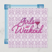 Mädchenwochenende Nachtschwärmer-Party Einladung (Vorne/Hinten)