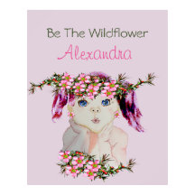 Mädchenzimmer Custom Floral Pink Lila Wildblume