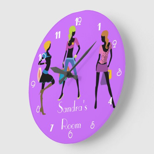 Mädchenzimmer Große Wanduhr (Winkel)