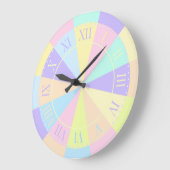 Mädchenzimmer Hübsch Pastellrosa und Lila Große Wanduhr (Winkel)