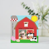 Mädchenzucht für Foto Geburtstag Einladungen (Stehend Vorderseite)