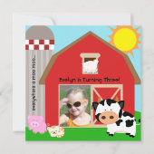 Mädchenzucht für Foto Geburtstag Einladungen (Vorderseite)