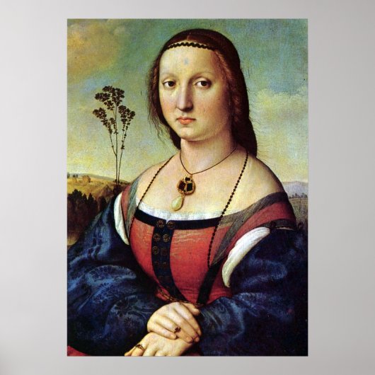 Maddalena Doni - Raphael - c1506 Poster (Vorne)