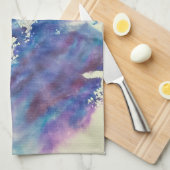 Maddie blue and purple impressionist dish towel geschirrtuch (Viertel Falte)