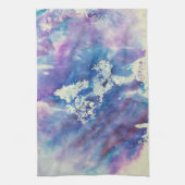 Maddie blue and purple impressionist dish towel geschirrtuch (Vertikal)