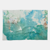 Maddie green and blue impression dish towel geschirrtuch (Horizontal)