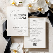 MADDIE Modern Wedding Invite RSVP + Details Einladung