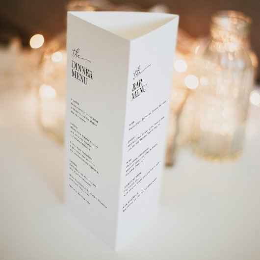 MADDIE moderne Trifold-Tischzahlen mit Menü