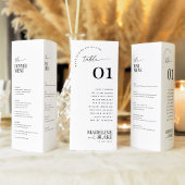 MADDIE Trifold Table Numbers with Seating and Menu