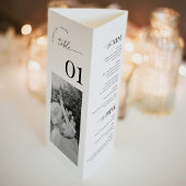 MADDIE Trifold-Tischnummern, Foto und QR-Code