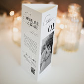 MADDIE Trifold-Tischnummern, Foto und QR-Code
