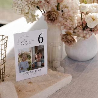 MADDIE When We Were Table Numbers Einladung