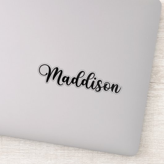 Maddison Name - Handgeschriebene Kalligrafie Aufkleber (Detail)