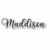Maddison Name - Handgeschriebene Kalligrafie Aufkleber (Vorderseite)