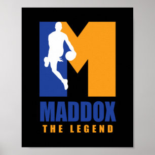 Maddox Custom Player Basketball Ihr Name The Lege Poster