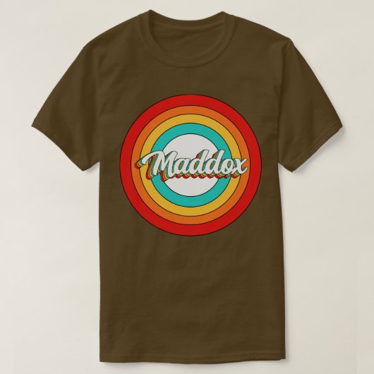 Maddox Name Shirt Vintag Maddox Circle (Design vorne)
