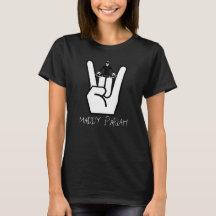 MaDDy PaRiAH Women's TShirt mit Rock Hand und DJ