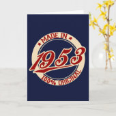 Made 1953 karte (Gelbe Blume)