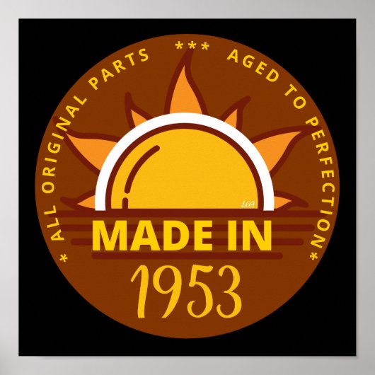 MADE 1953 lustiges Geburtstagsgeschenk Poster (Vorne)