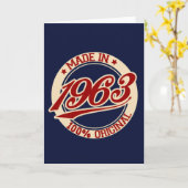 Made 1963 karte (Gelbe Blume)