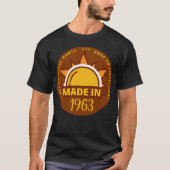 MADE 1963 lustiges Geburtstagsgeschenk T-Shirt (Vorderseite)