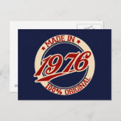 Made 1976 postkarte (Vorne/Hinten)