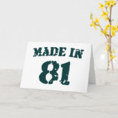 Made 1981 karte (Gelbe Blume)