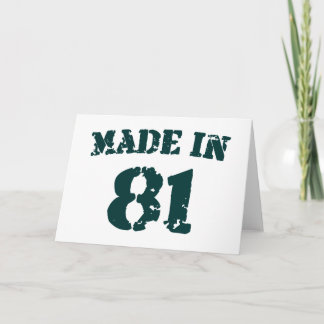 Made 1981 karte