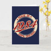 Made 1984 karte (Gelbe Blume)