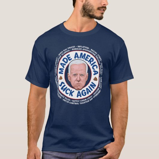 Made America Sind zum Kotzen Joe Biden Dark T - Sh T-Shirt (Vorderseite)