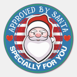 Made by Santa Classic Round Aufkleber